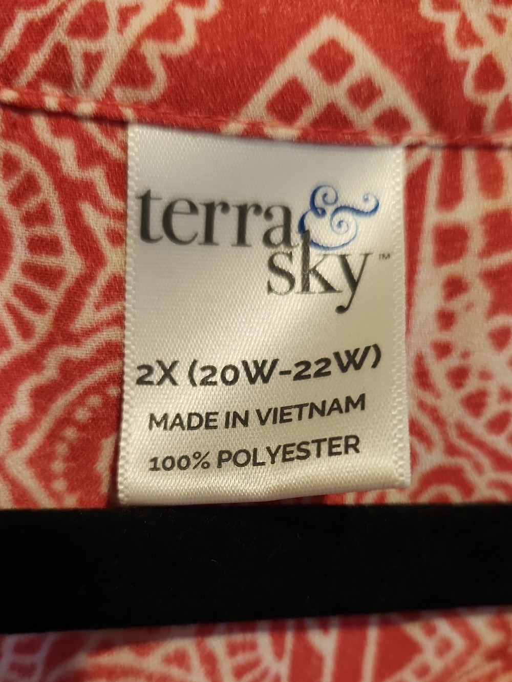 Terra & Sky Boho Medallion Print Blouse Plus 2X Pink - Picture 5 of 5